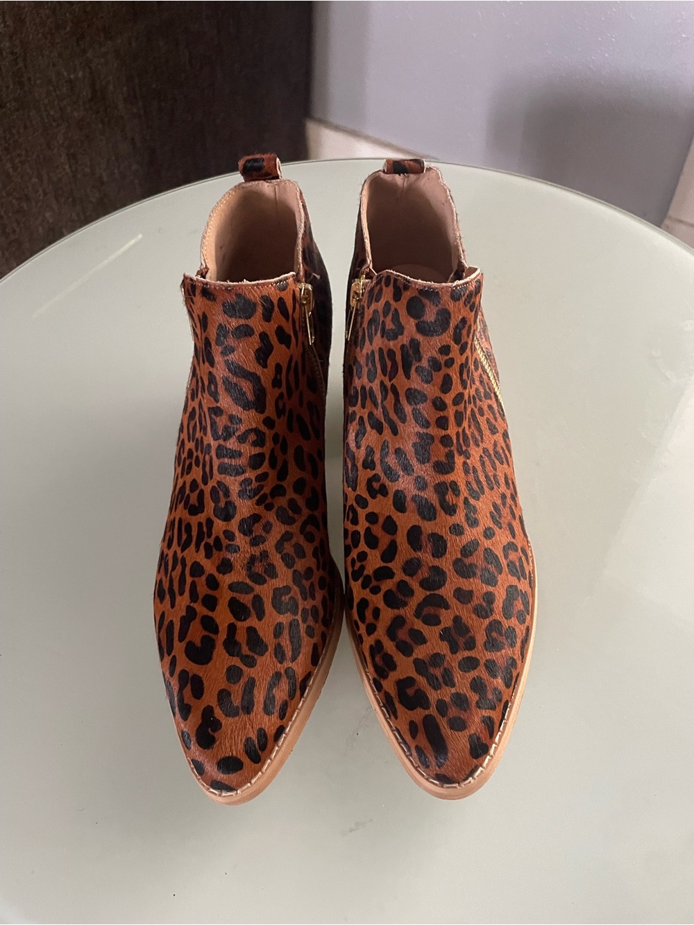 Very Volatile real fur Ankle Booties in Brown and Black